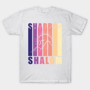 Shabbos Shalom Vintage Sunset T-Shirt